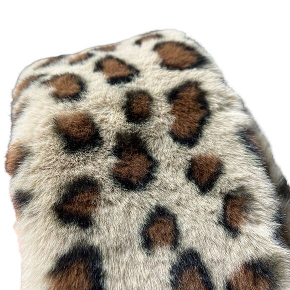 Chico’s Faux Fur Leopard Detachable Collar Brown Neck Warmer One Size - Picture 9 of 9